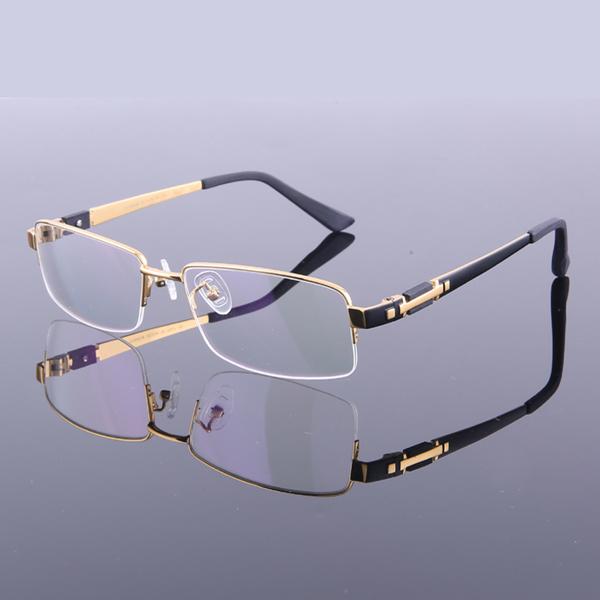 New Style Men Pure Titanium Eyeglasses Frames Half Frame Spectacle Frames M8001 High Quality Optical Frame Eyewear Glasses