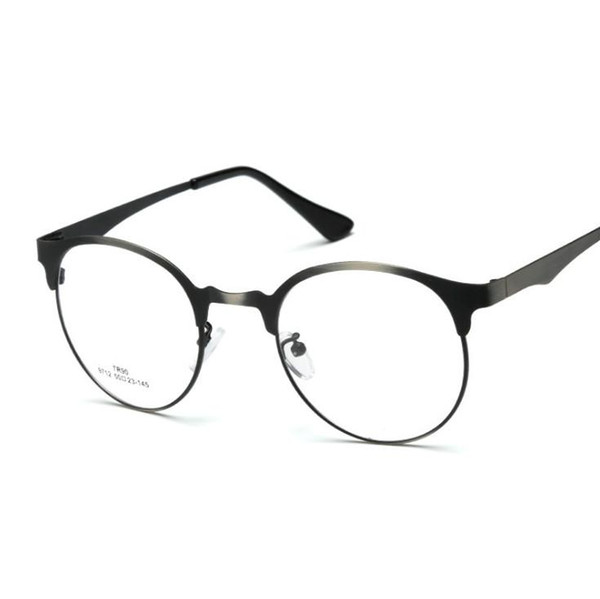 Eye Glasses Frame Alloy Style Unisex Hipster Vintage Retro Classic Half Frame Glasses Clear Lens Nerd Eye-wear gls001