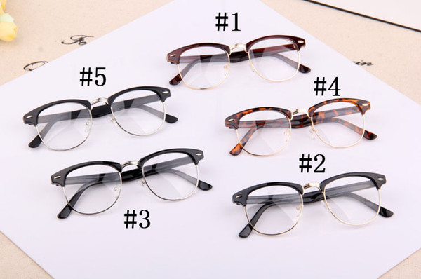 Fashion Women Men Designer Retro Star Glasses Clear Lens plain mirror Eyeglass Reading Spectacle Frame Nerd Geek Optical Eyewear