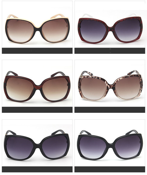 New Vintage Sunglasses 6 Colors Big Frame Square Retro UV Glass Sun Glasses Women outdoor Travel Shade