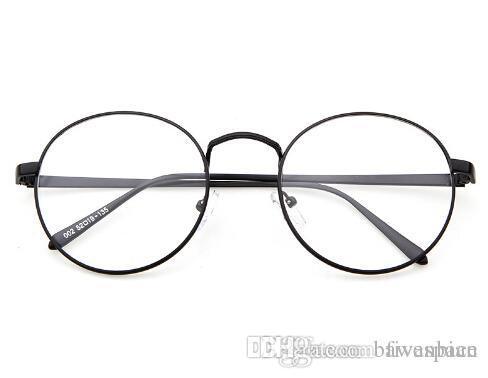 Korean Glasses Frame Retro Full Rim Gold Eyeglass Frame Vintage Spectacles Round Computer Glasses Unisex NO Degrees