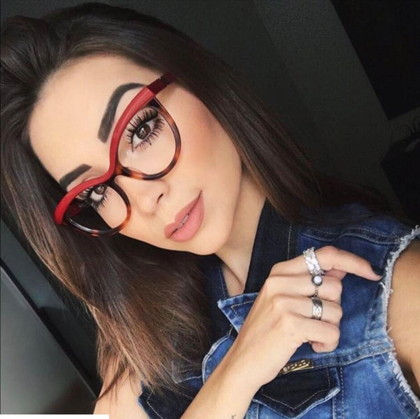 Fashion Cat Eye Reading Eyeglasses Optical Eye Glasses Frames Full Glasses Women Myopia Spectacles Ultra Light Frame Clear Glasses