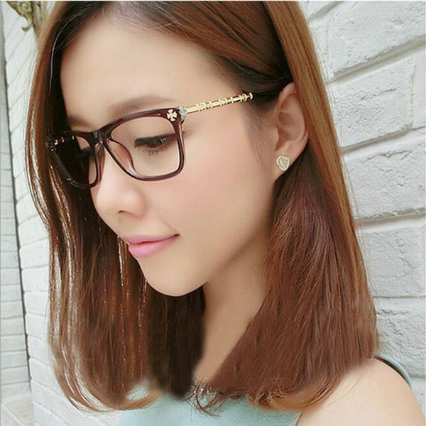 Latest Fashion Retro Brand Women Flower Print Metal Myopia Glasses Framel Optical Prescription eyeglasses Classic and Refinement