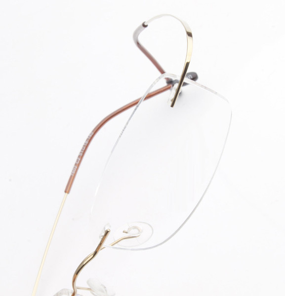 Brand flexible rimless optical glasses frames ultra-light titanium rimless eyeglasses frame myopia frame