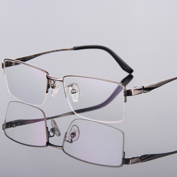 New Spectacle frame Men Half-Rim Frame myopia glasses titanium eyeglasses frame with clear glasses myopia 9023