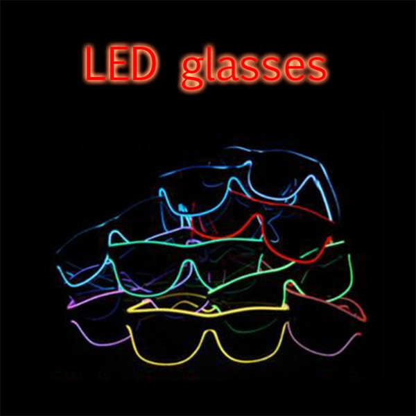 Christmas LED Party Glasses Fashion EL Wire glasses Birthday Halloween party Bar Decorative supplier Luminous Glasses