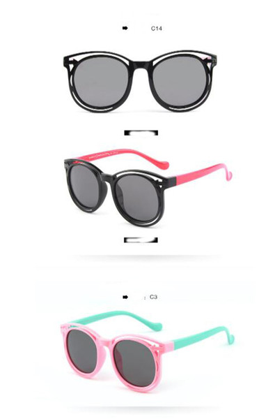 Trendy Silicone sunglasses for children many kinds of color can be chosen Lovely and lively environmental protection material sunglasses.