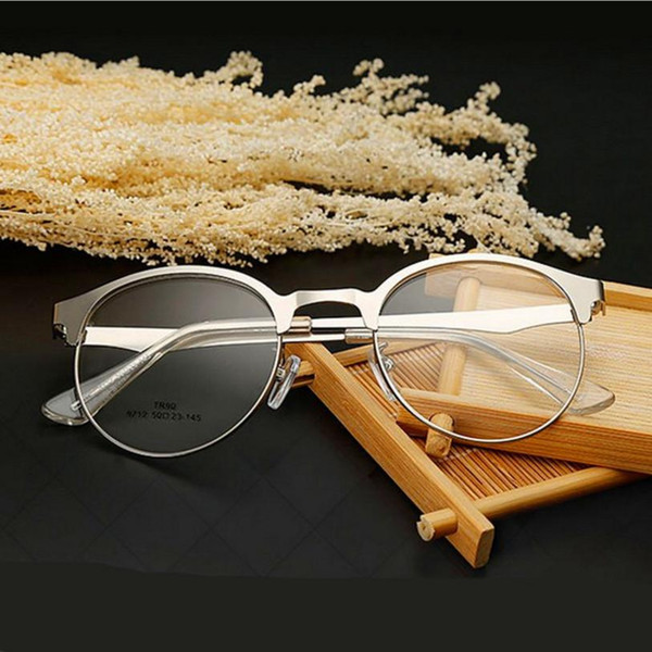 Retro EyeGlasses Frame Unisex Hipster Vintage Retro Classic Half Frame Glasses Clear Lens Nerd Eye-wear gls001