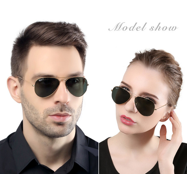 RRBB3025 New fashion classic sunglasses gold Oval Sun glasses UV Protection Lens Come With Case Brand Design Popular