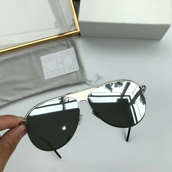 Luxury Sunglasses Beautiful Shades Frog Pilot Glasses UV Protection Oval Lens Brand Design Man's Sunglasses Metal Spectacle Frame male eyegl