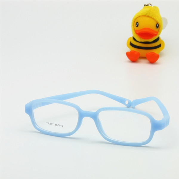 Children Glasses Frame with Strap Size 46/16 One-piece No Screw 4-6Y, Flexible Optical Boys Girls Glasses