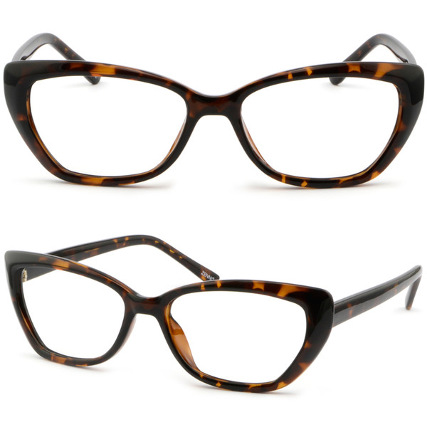 Light Cateye Womens Plastic Frames Prescription Glasses Sunglasses Tortoiseshell