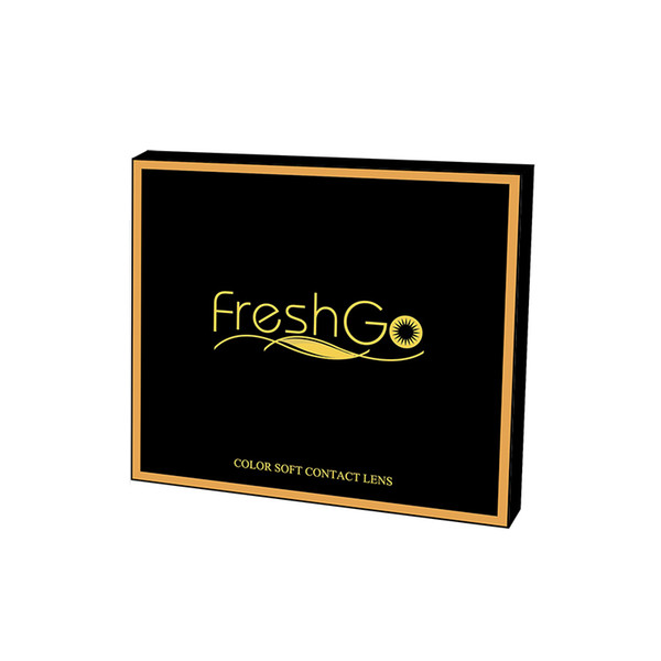 Free Shipping By DHL Freshgo Hidrocharme Contact Lens Case Color Contact Lens package box (L14)