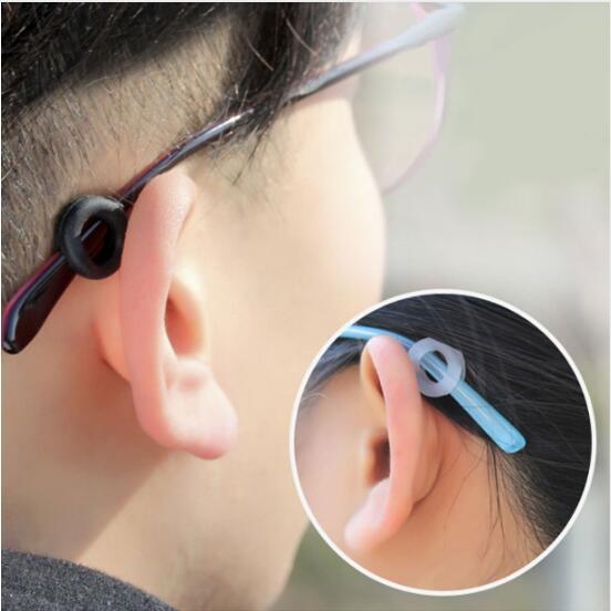 High Quality Glasses Ear Hooks Round Anti Slip Silicone Grips Eyeglasses Sports Temple Tips 100pair/lot