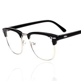 New 2014 Vintage Glasses Women Brand Designer Half Frame Round Retro Glasses Men Classic Optical Eyewear Oculos Gafas