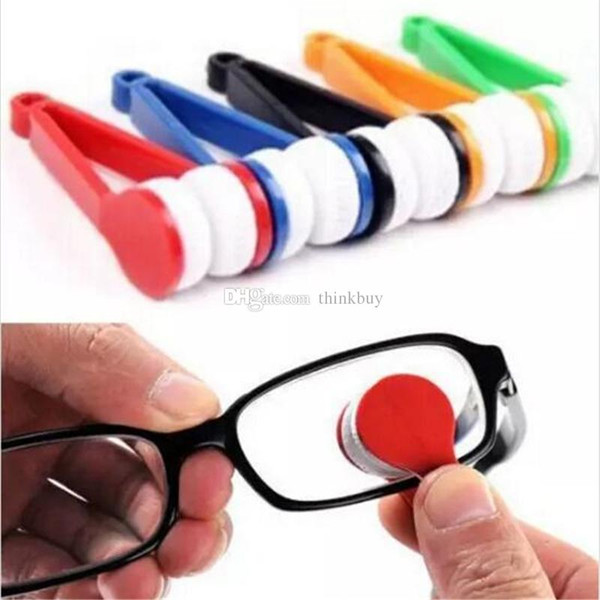 Free Shipping Mini Sun Glasses Eyeglass Microfiber Brush Sun Glasses Glass Cleaner Cleaning Spectacles Tool Clean Brush aa310-316 2018012203