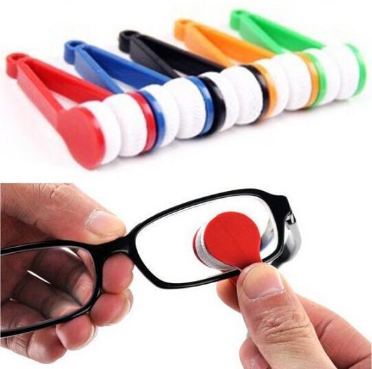 Free Shipping Mini Sun Glasses Eyeglass Microfiber Brush Sun Glasses Glass Cleaner Cleaning Spectacles Tool Clean Brush