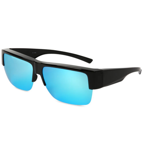 Fit Over Sunglasses Cover reading glasses Myopia Polarized lens Light & Stylish Half Frame