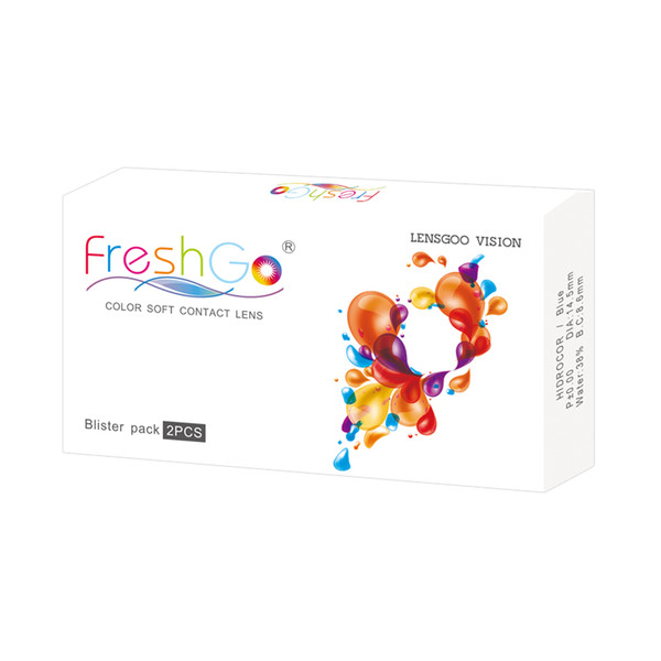 Free Shipping By DHL Freshgo Pro Contact Lens Case Color Contact Lens package box (L12)