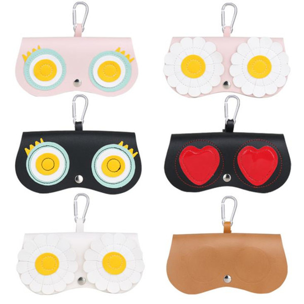 PU Leather Glasses Bag Popular Cute Cartoon Multi-function Eyeglasses Case Women Sunglasses Storage Fast Shipping F2659