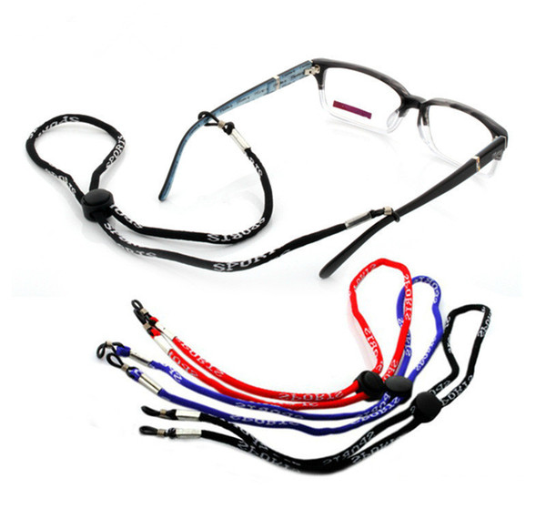 Adjustable Eyeglass Holder Nylon Cord Glasses Eyewear Neck Sports Strap String Black/Red/Blue/Brown 48Pcs/Lot Free Shipping