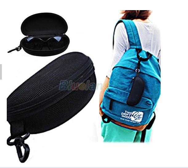 Retail large Capacity Zipper Hard Black Sunglasses Case Box Spectacles Glasses Pouch Bag Eyewear Box Glasses Cases Sport sunglasses Case