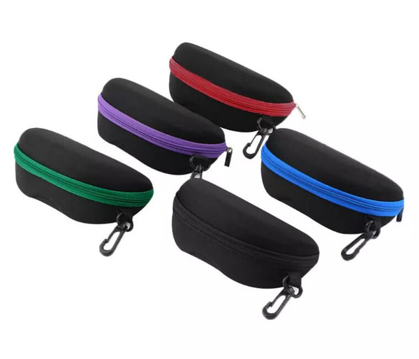 Sunglasses Lense Storage Organizer Holder Box Compression eyeglass Case Para Glasses Eyewear Box Cover Zipper Hook Bag