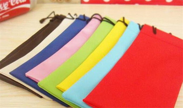 500pcs waterproof leather plastic sunglasses pouch soft eyeglasses bag glasses case many colors mixed 17*9cm D652