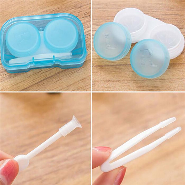 Eyeglasses Case Cute Mini Contact Lens Easy Carry Case Travel Kit Plastic Contact Lens Storage Soaking Cases