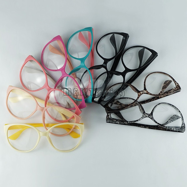 Cheap New Fashion Glasses Frame Arale Round Frame Optical Frame With Clear Lenses PC Frame Mix Colors 20pcs/lot Free ShipmentWLJ619