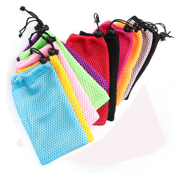 1000pcs Men Women Fashion Portable Waterproof Cloth Solid Color Glasses Case Mesh Plaid Sunglasses Bag Pouch Travel Accessortes