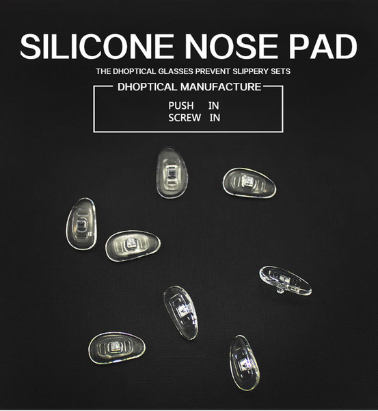 silicone nose pad, eyeglasses nose pad 1000pcs glasses part screw in push in