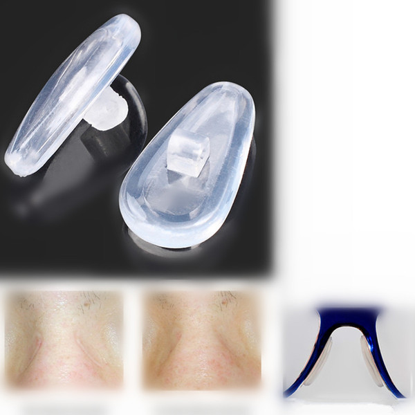 Anti-slip Adhesive Contoured Soft Silicone Eyeglass Nose Pads with Super Sticky Backing