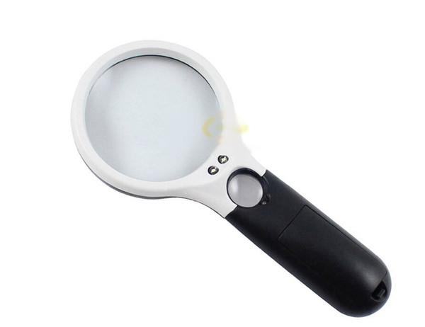 Hot Sale Newest 3 Led Light 20x &10 X Handheld Reading Magnifying Glass Cool Lens Magnifier Jewelry Loupe High Quality