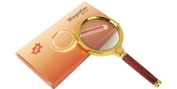 NEW 10x 80mm Handheld Magnifier Newspaper Magnifying Glass Read Magnifier Reading Magnifying Glass Jewelry Loupes With Retail Package zzh