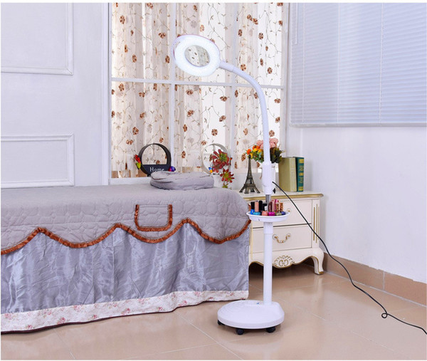 LED Magnifying Lamp 16 Times Cold Light Magnifier Beauty Tattoo Lamp Movable Pulley Base Beauty Lamp For Tattoo Eyebrow