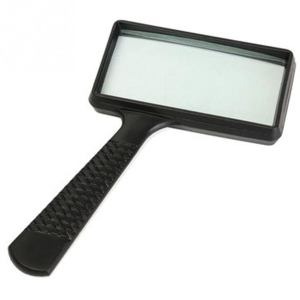 High quality 3X Rectangular Handheld Large Reading Magnifying Glass Magnifier For Reading Black