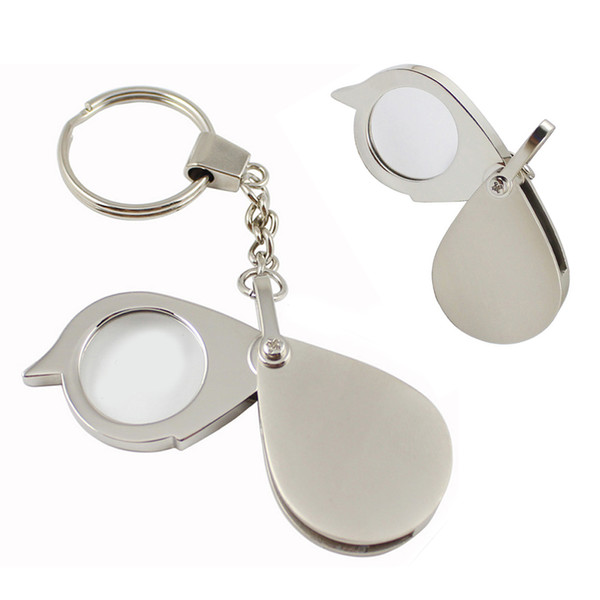 10X 30mm Folding Ring Magnifier Pocket Portable with Key Chain Daily