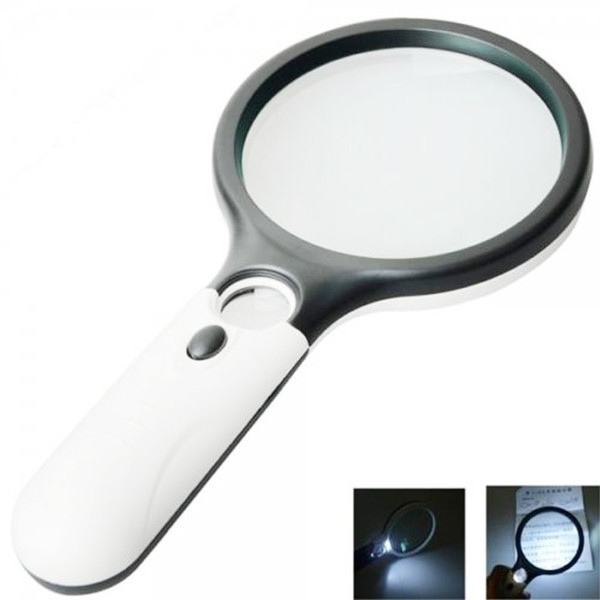 3 LED Light Lens multiple 3X 45X Handheld Mini Pocket Microscope Reading Magnifying Glass Lens Jewelry Loupe Top Quality