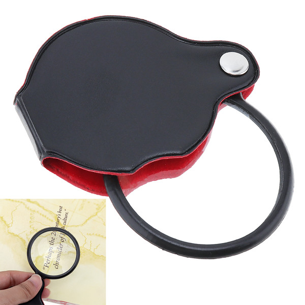 Mini Collapsible Portable 8X Optical Glass Pocket Magnifier with Protective