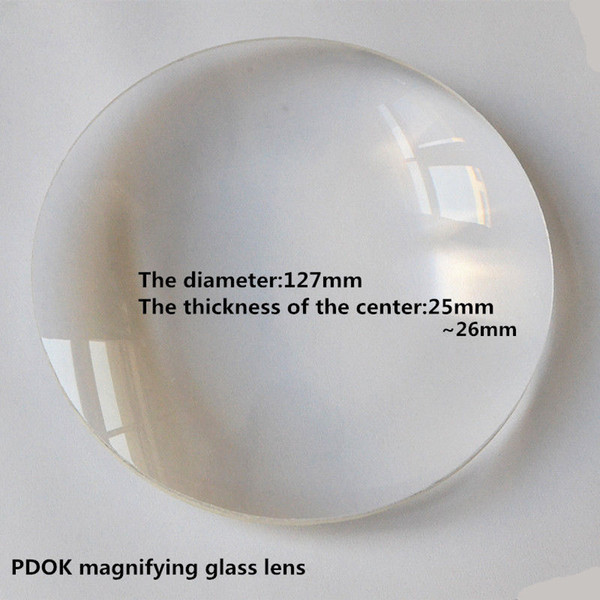 Magnifier lens diameter 127mm optical white glass convex lens 8X10X magnifying glass