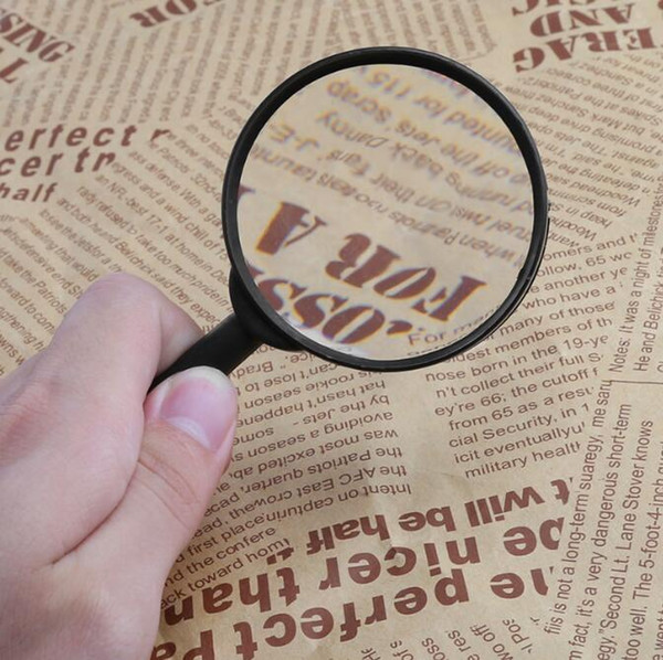 60mm Hand Held Magnifier Glasses Lens 5X Magnifying Loupe Reading Glass Lens 50pcs/lot Free Shipping