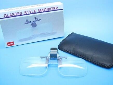 Folding Magnifying Glass Clip On Precise Magnifier Flip Loupe Handsfree Eyeglass