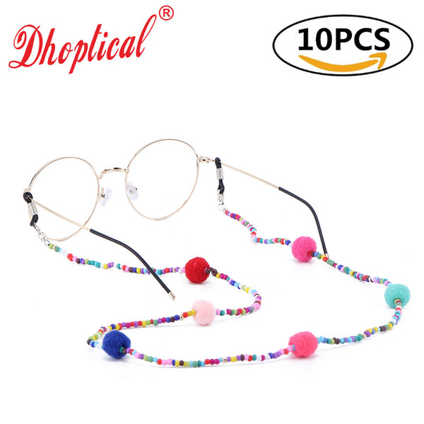 10pcs Eye Glasses String Holder - Premium Beaded Eyeglass Holders Around Neck - Eyeglass Necklace Chain Cord for Women BQ067