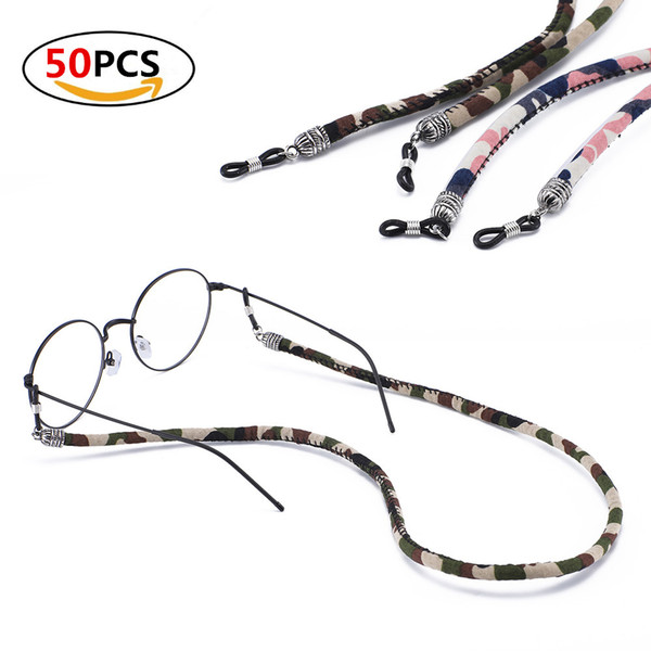 50pcs eyeglasses cord colorful camouflage cord for sunglasses reading glasses avoid glasses slip wholesale free shipping