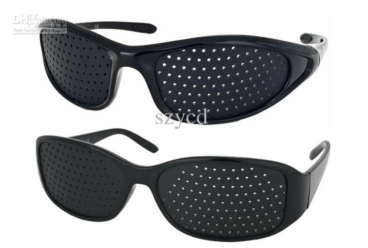 Unisex Pinhole Glasses Improving Eyesight Vision Eye Strain in Reading PC Screen