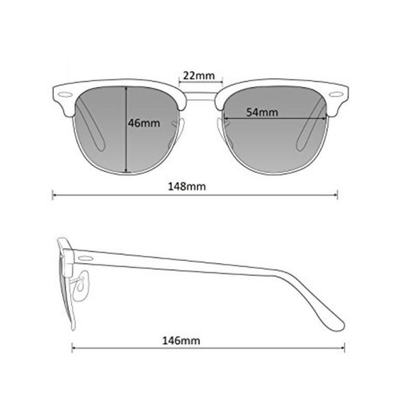 Brand design 2018 Hot sale half frame sunglasses women men Club Master Sun glasses outdoors driving glasses uv400 Eyewear whit brown case