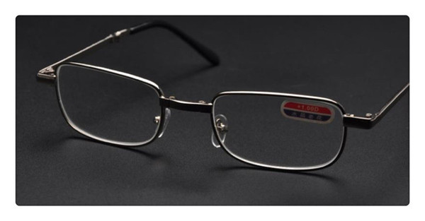 Reading Glasses Men Women New Folding Metal Glasses +1.0 1.5 2.0 2.5 3.0 3.5 4.0 Diopter + Case(6)