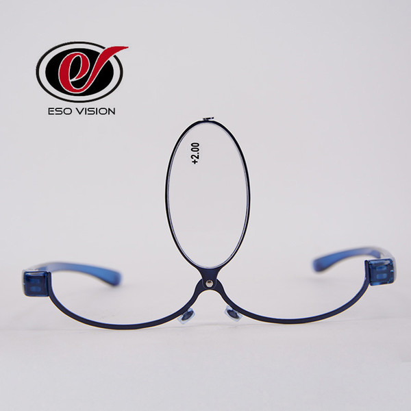 Hot Sale Read Eyeglasses for Woman Red Stainless Steel Oval Read glasses Purple Fashion Revolve Vintage Magnifier Blue Brand Designer China