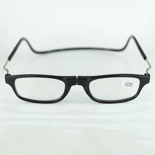 More Wide Necklace Style Frame Clic Resin With Magnetic Lock Convenient Reading Glasses Classic 3 Colors